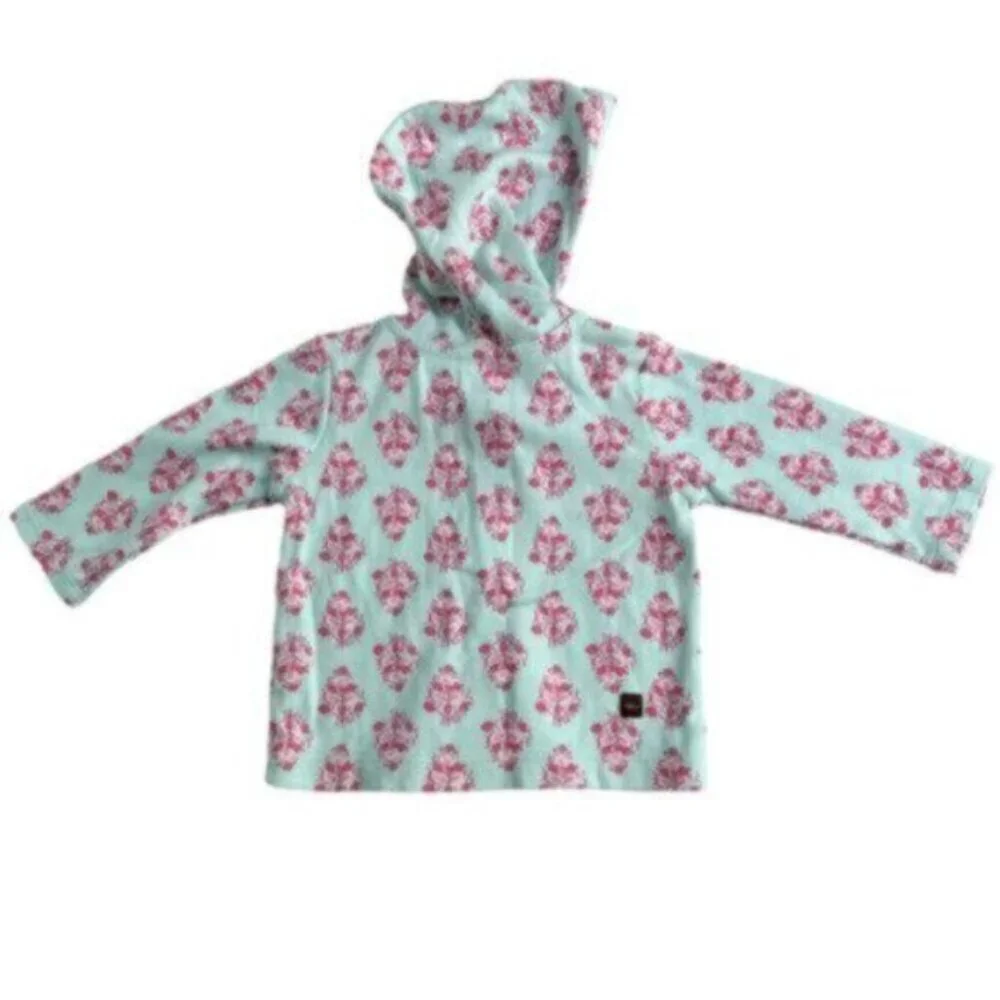 Tea Collection | Mint Green Floral Print Hooded Jacket Size 3-6 Months